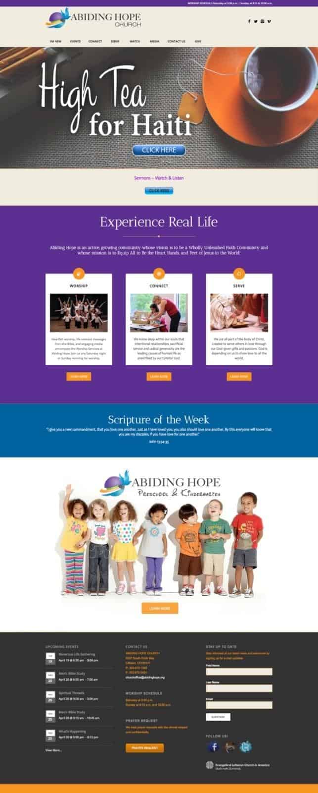 WOW Factor Digital Marketing Agency - Abiding Hope Website