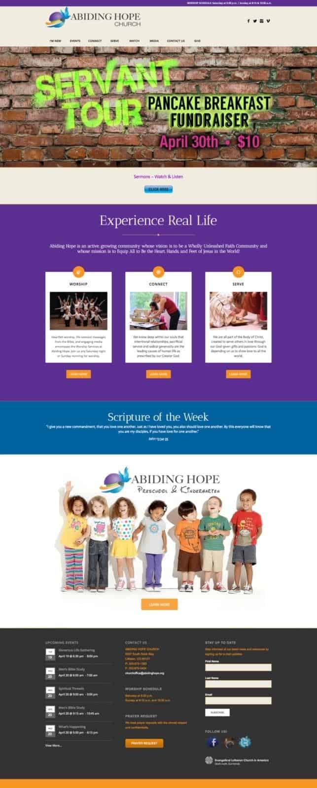 WOW Factor Digital Marketing Agency - Abiding Hope Website