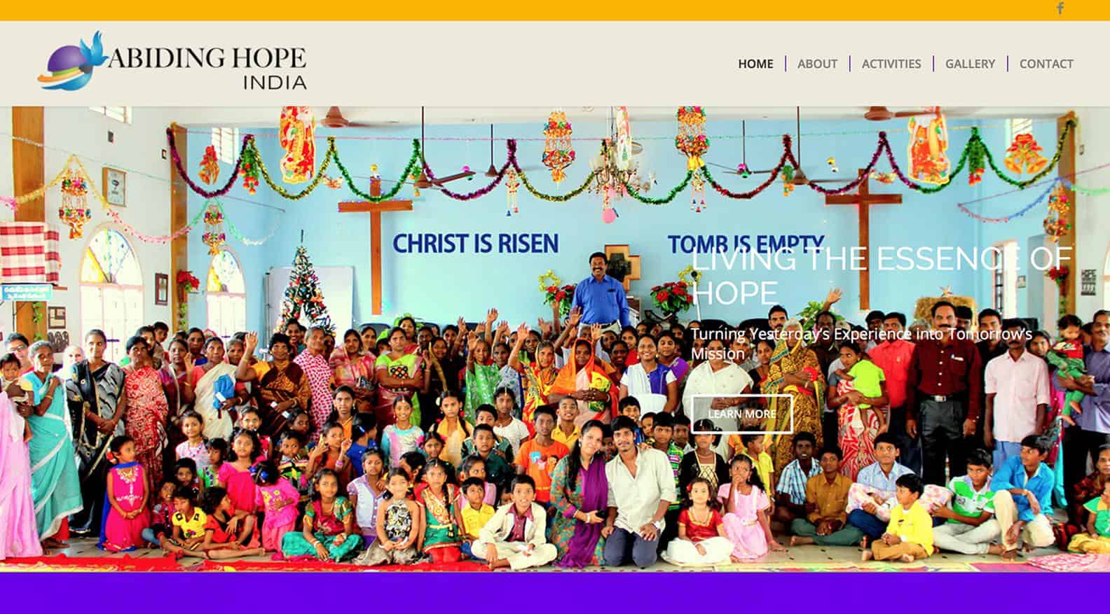 WOW Factor Abiding Hope India Website - WOW Factor Digital